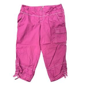 Title Nine Women's Brash Ripstop Cargo Capris Magenta Size 10